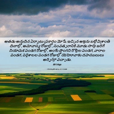 Picture 06 - 2 దినవృత్తాంతాలు 8:13 TELIRV - అతడు అనుదిన - Bible Verse Picture