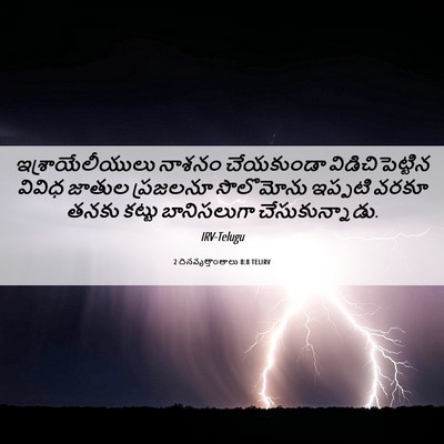 Picture 06 - 2 దినవృత్తాంతాలు 8:8 TELIRV - ఇశ్రాయేలీయులు - Bible Verse Picture