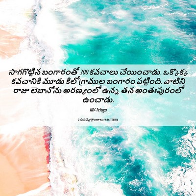 Picture 06 - 2 దినవృత్తాంతాలు 9:16 TELIRV - సాగగొట్టిన - Bible Verse Picture