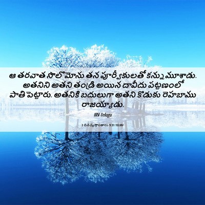 Picture 06 - 2 దినవృత్తాంతాలు 9:31 TELIRV - ఆ తరవాత సొలొమోను - Bible Verse Picture