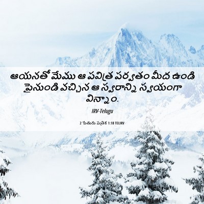 Picture 06 - 2 పేతురు పత్రిక 1:18 TELIRV - ఆయనతో మేము ఆ - Bible Verse Picture