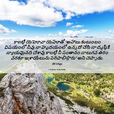 Picture 06 - 2 రాజులు 10:30 TELIRV - కాబట్టి యెహోవా - Bible Verse Picture