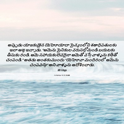 Picture 06 - 2 రాజులు 11:15 TELIRV - అప్పుడు యాజకుడైన - Bible Verse Picture