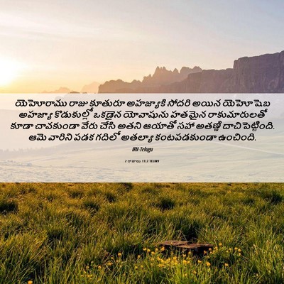 Picture 06 - 2 రాజులు 11:2 TELIRV - యెహోరాము రాజు - Bible Verse Picture