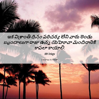 Picture 06 - 2 రాజులు 11:7 TELIRV - ఇక విశ్రాంతి దినం - Bible Verse Picture