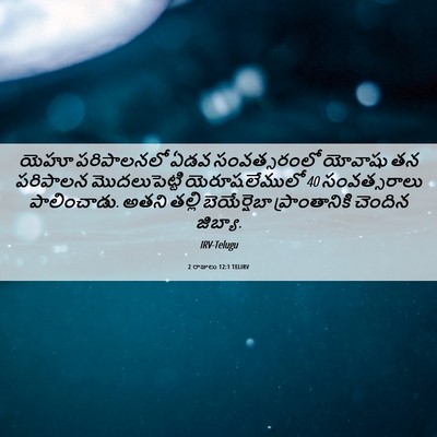 Picture 06 - 2 రాజులు 12:1 TELIRV - యెహూ పరిపాలనలో - Bible Verse Picture