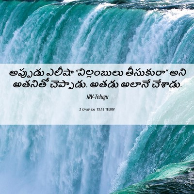 Picture 06 - 2 రాజులు 13:15 TELIRV - అప్పుడు ఎలీషా - Bible Verse Picture