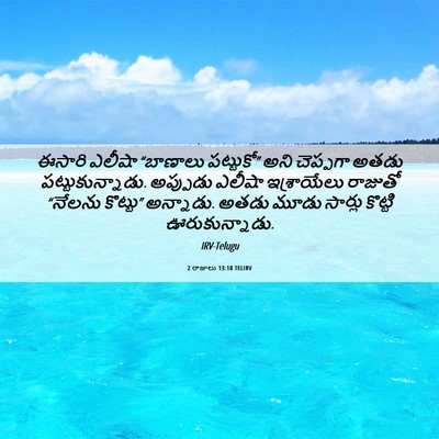 Picture 06 - 2 రాజులు 13:18 TELIRV - ఈసారి ఎలీషా - Bible Verse Picture