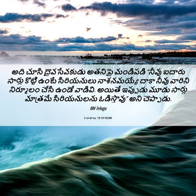 Picture 06 - 2 రాజులు 13:19 TELIRV - అది చూసి - Bible Verse Picture