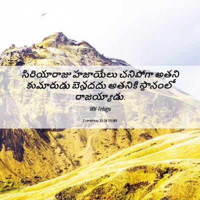 Picture 06 - 2 రాజులు 13:24 TELIRV - సిరియారాజు - Bible Verse Picture