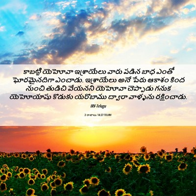 Picture 06 - 2 రాజులు 14:27 TELIRV - కాబట్టి యెహోవా - Bible Verse Picture