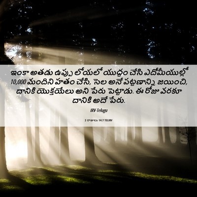 Picture 06 - 2 రాజులు 14:7 TELIRV - ఇంకా అతడు ఉప్పు - Bible Verse Picture
