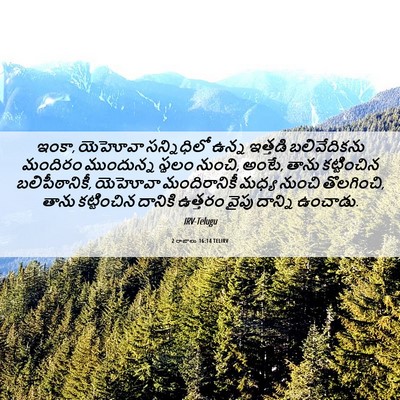 Picture 06 - 2 రాజులు 16:14 TELIRV - ఇంకా, యెహోవా - Bible Verse Picture