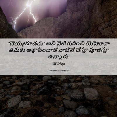 Picture 06 - 2 రాజులు 17:12 TELIRV - “చెయ్యకూడదు” అని - Bible Verse Picture