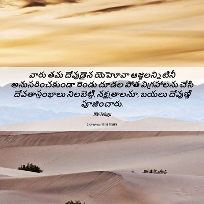 Picture 06 - 2 రాజులు 17:16 TELIRV - వారు తమ దేవుడైన - Bible Verse Picture