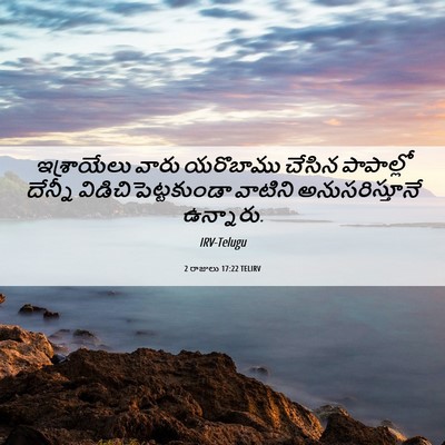 Picture 06 - 2 రాజులు 17:22 TELIRV - ఇశ్రాయేలు వారు - Bible Verse Picture