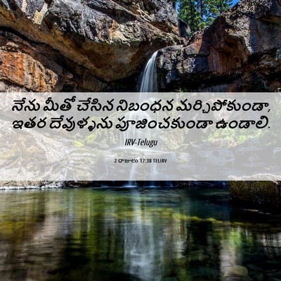 Picture 06 - 2 రాజులు 17:38 TELIRV - నేను మీతో చేసిన - Bible Verse Picture