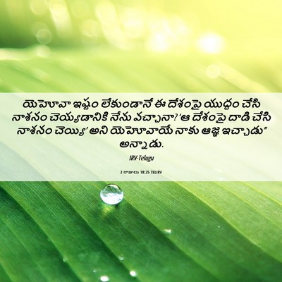 Picture 06 - 2 రాజులు 18:25 TELIRV - యెహోవా ఇష్టం - Bible Verse Picture