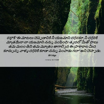 Picture 06 - 2 రాజులు 18:27 TELIRV - రబ్షాకే “ఈ మాటలు - Bible Verse Picture