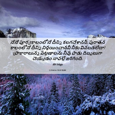 Picture 06 - 2 రాజులు 19:25 TELIRV - నేనే - Bible Verse Picture