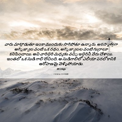 Picture 06 - 2 రాజులు 2:11 TELIRV - వారు మాట్లాడుతూ - Bible Verse Picture