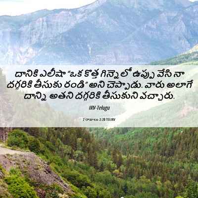 Picture 06 - 2 రాజులు 2:20 TELIRV - దానికి ఎలీషా “ఒక - Bible Verse Picture