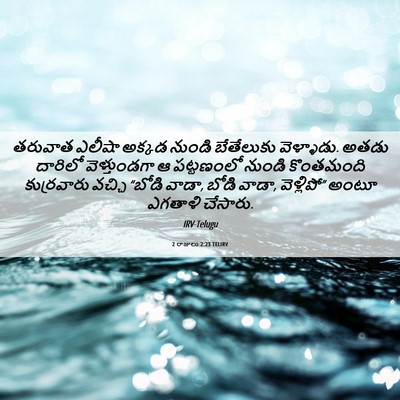 Picture 06 - 2 రాజులు 2:23 TELIRV - తరువాత ఎలీషా - Bible Verse Picture