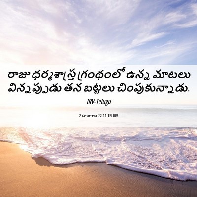 Picture 06 - 2 రాజులు 22:11 TELIRV - రాజు ధర్మశాస్త్ర - Bible Verse Picture