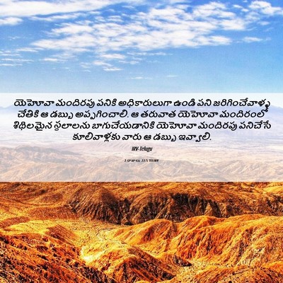 Picture 06 - 2 రాజులు 22:5 TELIRV - యెహోవా మందిరపు - Bible Verse Picture
