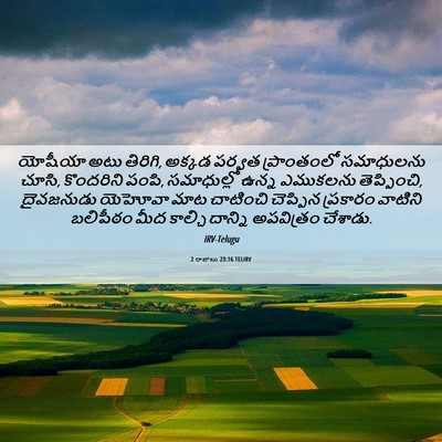 Picture 06 - 2 రాజులు 23:16 TELIRV - యోషీయా అటు తిరిగి, - Bible Verse Picture