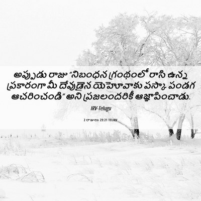 Picture 06 - 2 రాజులు 23:21 TELIRV - అప్పుడు రాజు - Bible Verse Picture