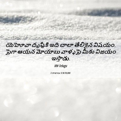 Picture 06 - 2 రాజులు 3:18 TELIRV - యెహోవా దృష్టికి - Bible Verse Picture