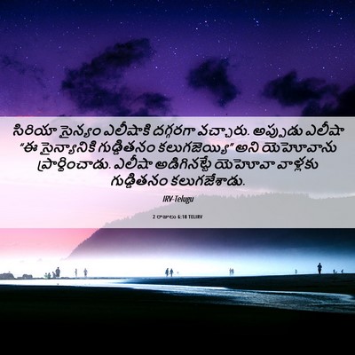Picture 06 - 2 రాజులు 6:18 TELIRV - సిరియా సైన్యం - Bible Verse Picture