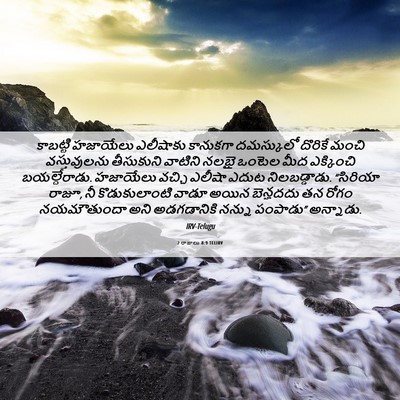 Picture 06 - 2 రాజులు 8:9 TELIRV - కాబట్టి హజాయేలు - Bible Verse Picture