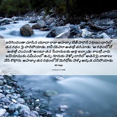 Picture 06 - 2 రాజులు 9:27 TELIRV - జరిగిందంతా చూసిన - Bible Verse Picture