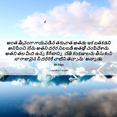 Picture 06 - 2 సమూయేలు 1:10 TELIRV - అంత తీవ్రంగా - Bible Verse Picture