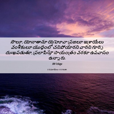 Picture 06 - 2 సమూయేలు 1:12 TELIRV - సౌలూ, యోనాతానూ - Bible Verse Picture