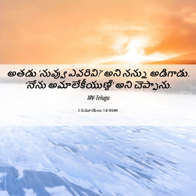 Picture 06 - 2 సమూయేలు 1:8 TELIRV - అతడు ‘నువ్వు - Bible Verse Picture