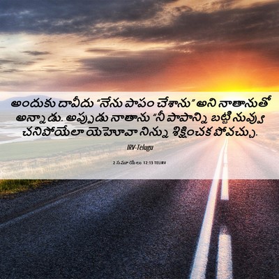 Picture 06 - 2 సమూయేలు 12:13 TELIRV - అందుకు దావీదు - Bible Verse Picture