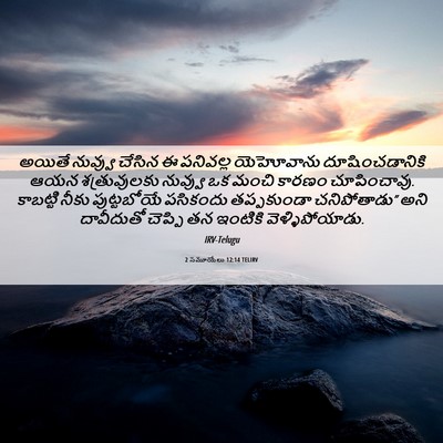 Picture 06 - 2 సమూయేలు 12:14 TELIRV - అయితే నువ్వు - Bible Verse Picture