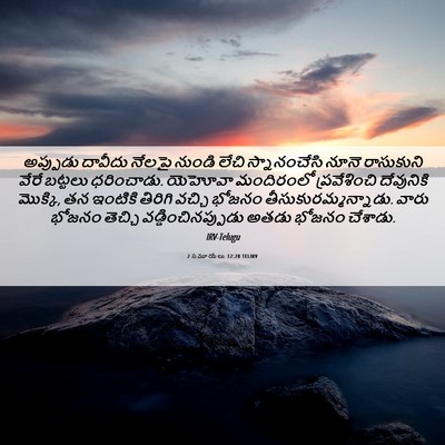 Picture 06 - 2 సమూయేలు 12:20 TELIRV - అప్పుడు దావీదు - Bible Verse Picture