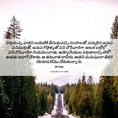 Picture 06 - 2 సమూయేలు 12:31 TELIRV - పట్టుకున్న వారిని - Bible Verse Picture