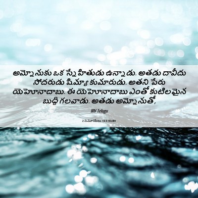 Picture 06 - 2 సమూయేలు 13:3 TELIRV - అమ్నోనుకు ఒక - Bible Verse Picture