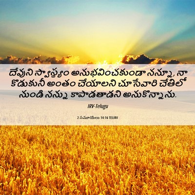 Picture 06 - 2 సమూయేలు 14:16 TELIRV - దేవుని స్వాస్థ్యం - Bible Verse Picture
