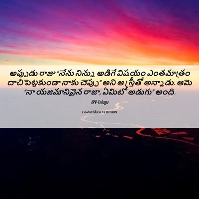 Picture 06 - 2 సమూయేలు 14:18 TELIRV - అప్పుడు రాజు - Bible Verse Picture