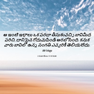 Picture 06 - 2 సమూయేలు 17:19 TELIRV - ఆ ఇంటి ఇల్లాలు ఒక - Bible Verse Picture
