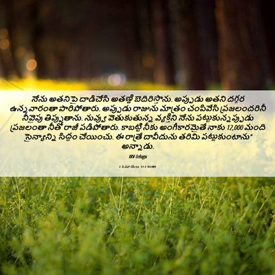 Picture 06 - 2 సమూయేలు 17:2 TELIRV - నేను అతనిపై - Bible Verse Picture