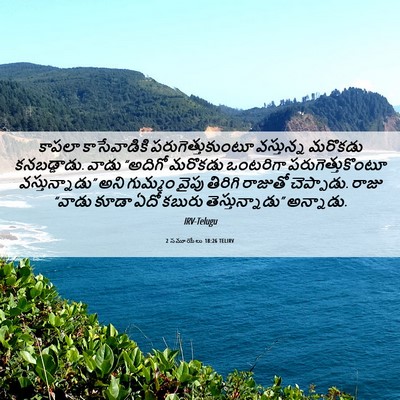 Picture 06 - 2 సమూయేలు 18:26 TELIRV - కాపలా కాసేవాడికి - Bible Verse Picture