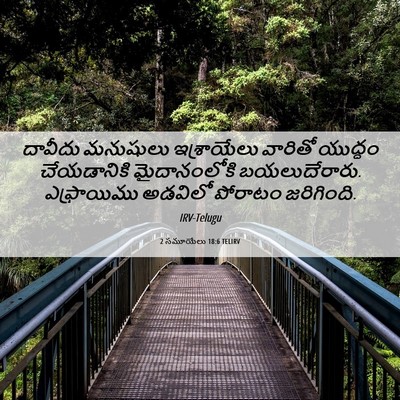 Picture 06 - 2 సమూయేలు 18:6 TELIRV - దావీదు మనుషులు - Bible Verse Picture