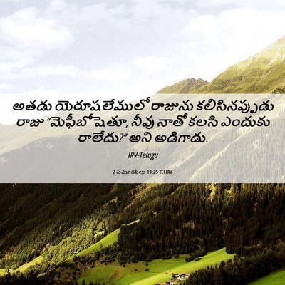 Picture 06 - 2 సమూయేలు 19:25 TELIRV - అతడు యెరూషలేములో - Bible Verse Picture